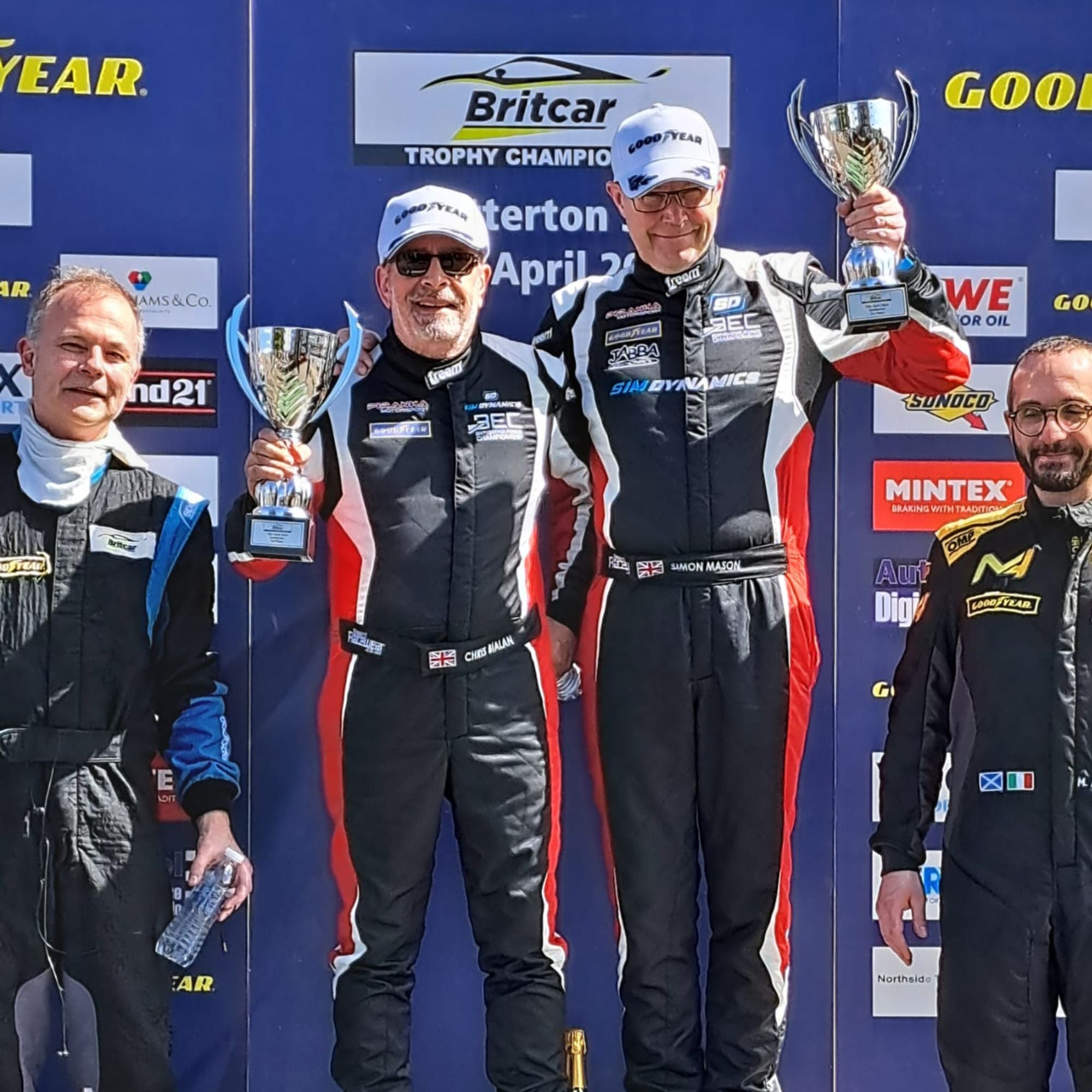 Simon and Chris wining race